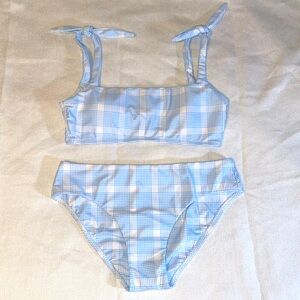 MINNOW Women’s Sunwashed Plaid Tie Knot Bikini Set Size M